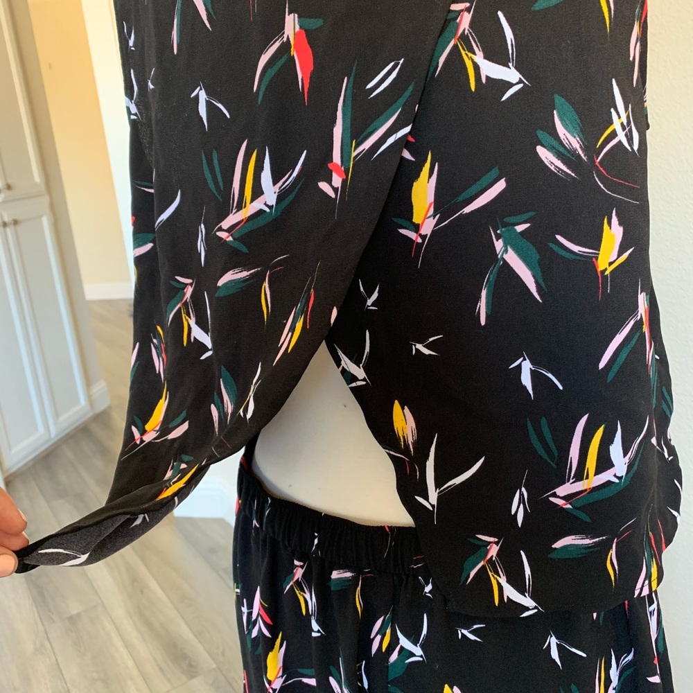 Halogen Black patterned Romper- Large - Picture 5 of 6